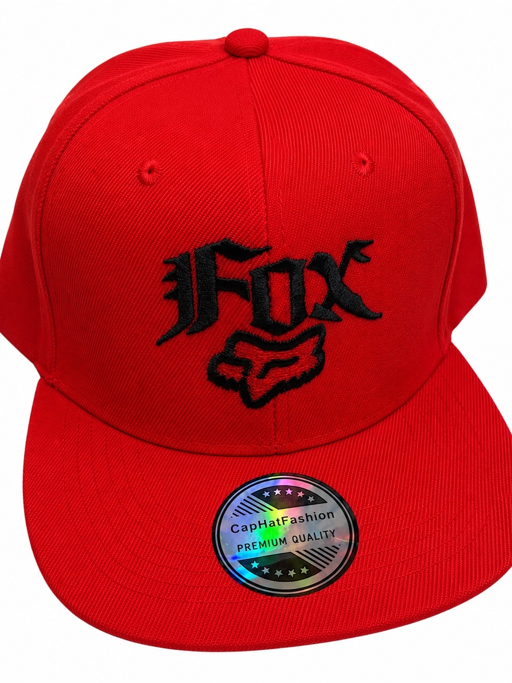 Fox racing Red Snapback with Black Embroidered Logo Fox racing hat new
